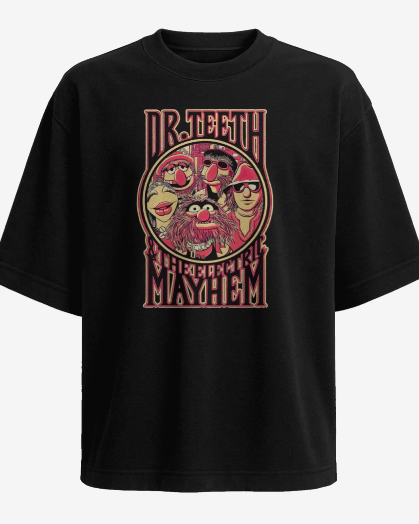 Polera Oversize Negro de Dr. Teeth & The Electric Mayhem