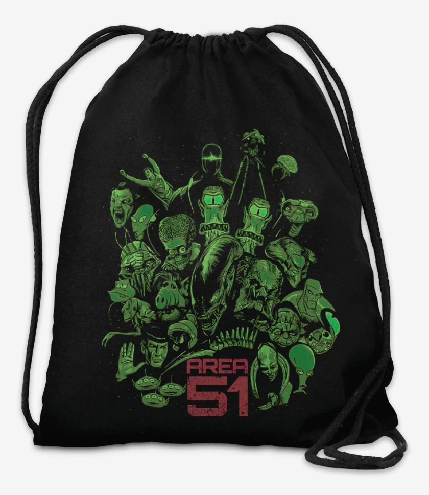 Mochila Negro de Area 51 Clásicos