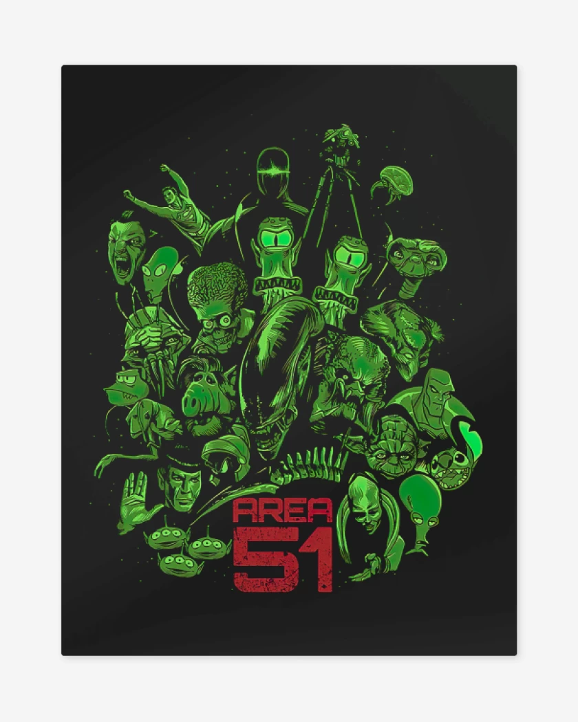 Print metalico Area 51 Clásicos