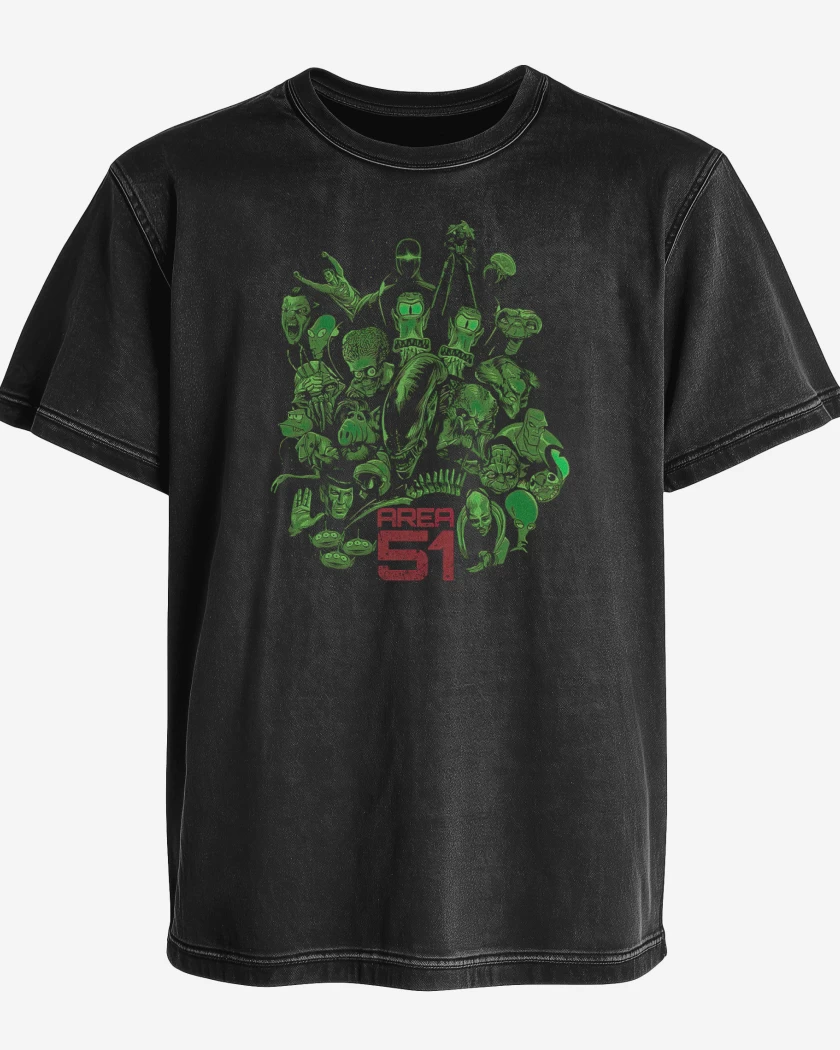 Polera desgastada Area 51 Clásicos