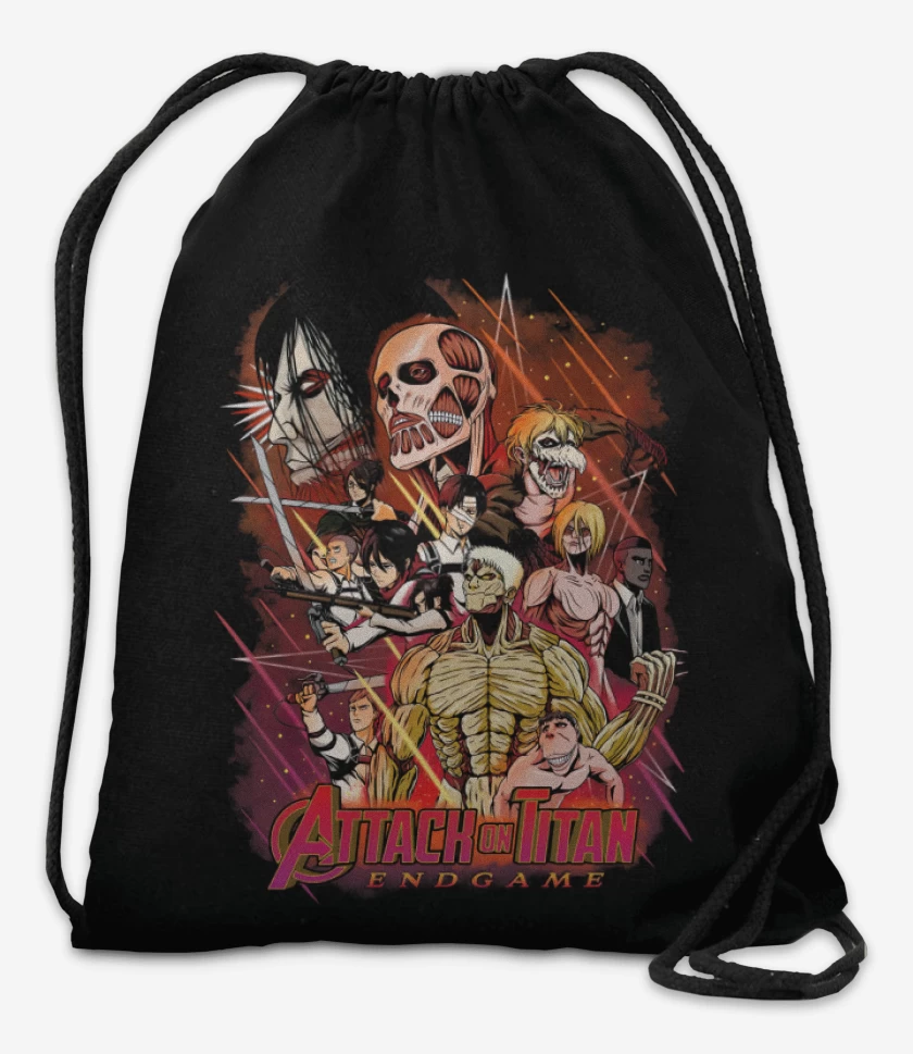 Mochila Negro de Attack on Titan EndGame