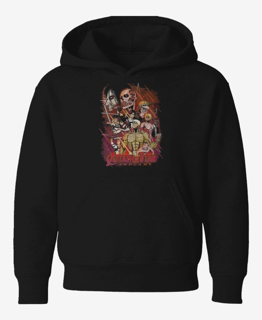 Poleron de niño Negro de Attack on Titan EndGame