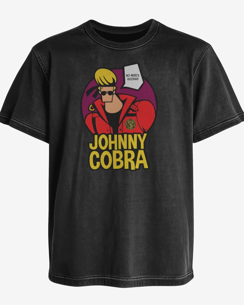 Polera desgastada Negro de Johnny Cobra