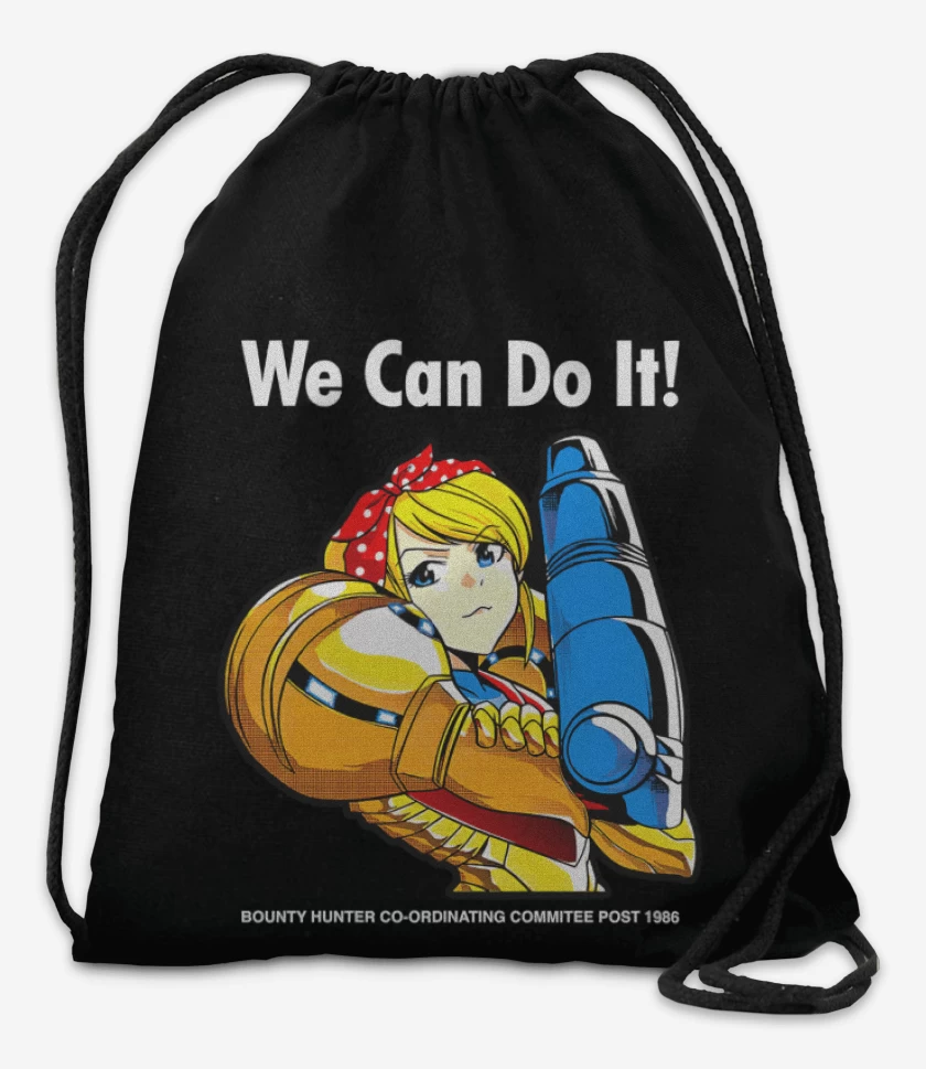 Mochila Negro de Samus We Can Do IT!