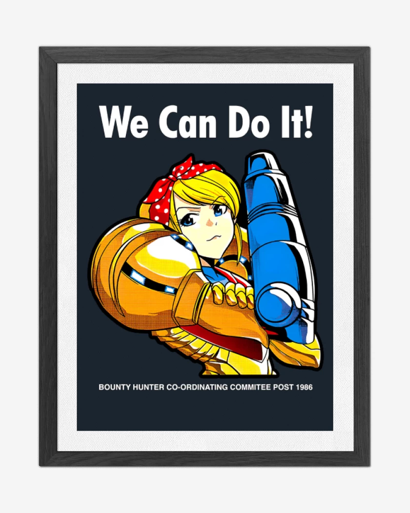 Cuadro decorativo Azul Marino de Samus We Can Do IT!
