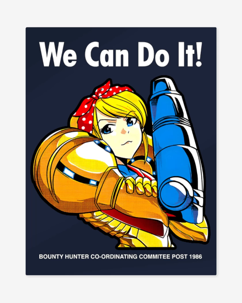 Print metalico Samus We Can Do IT!