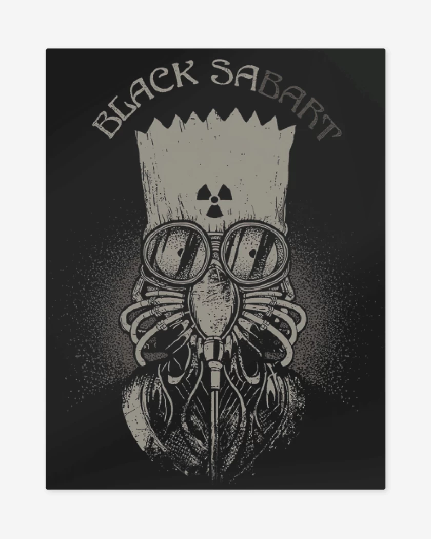 Print metalico Negro de Black Sabbart