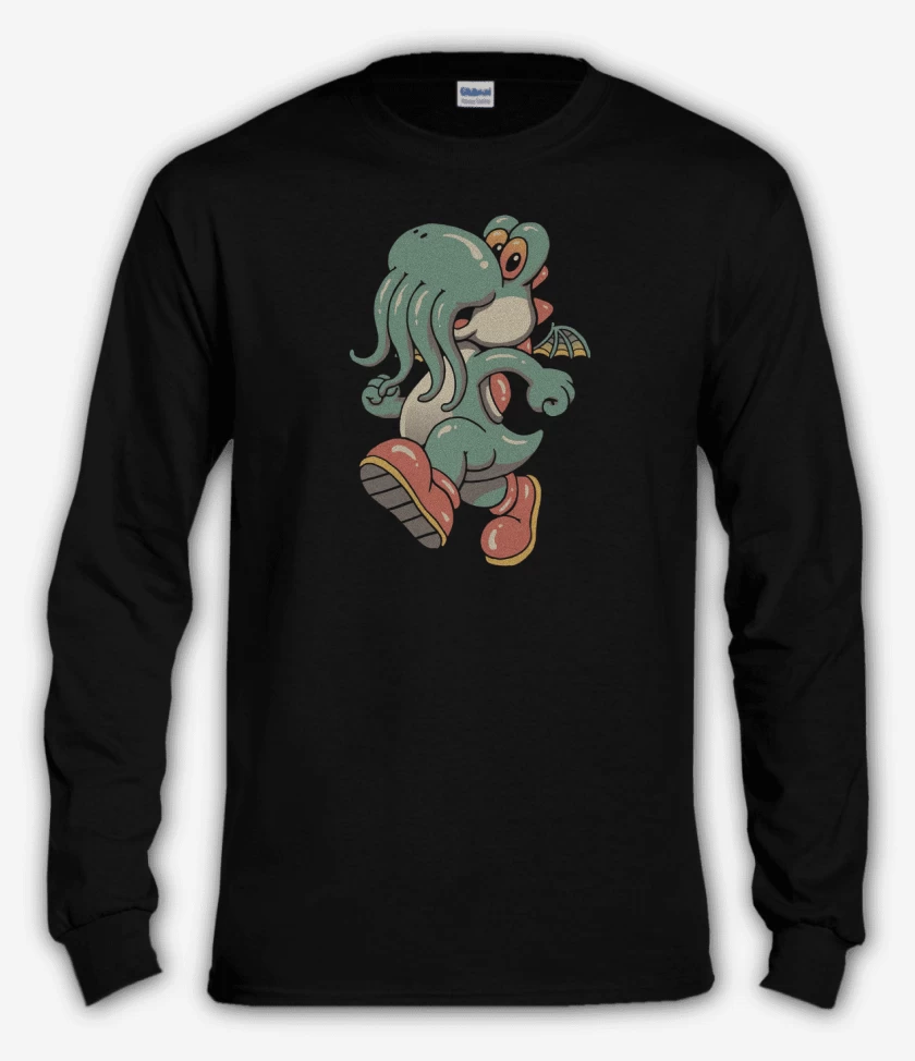 Polera manga larga Negro de Yosthulu