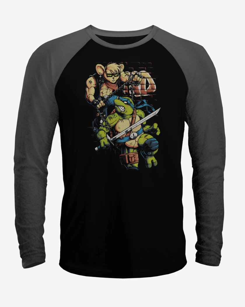 Polera Raglan Motorratones vs Tortugas Ninjas