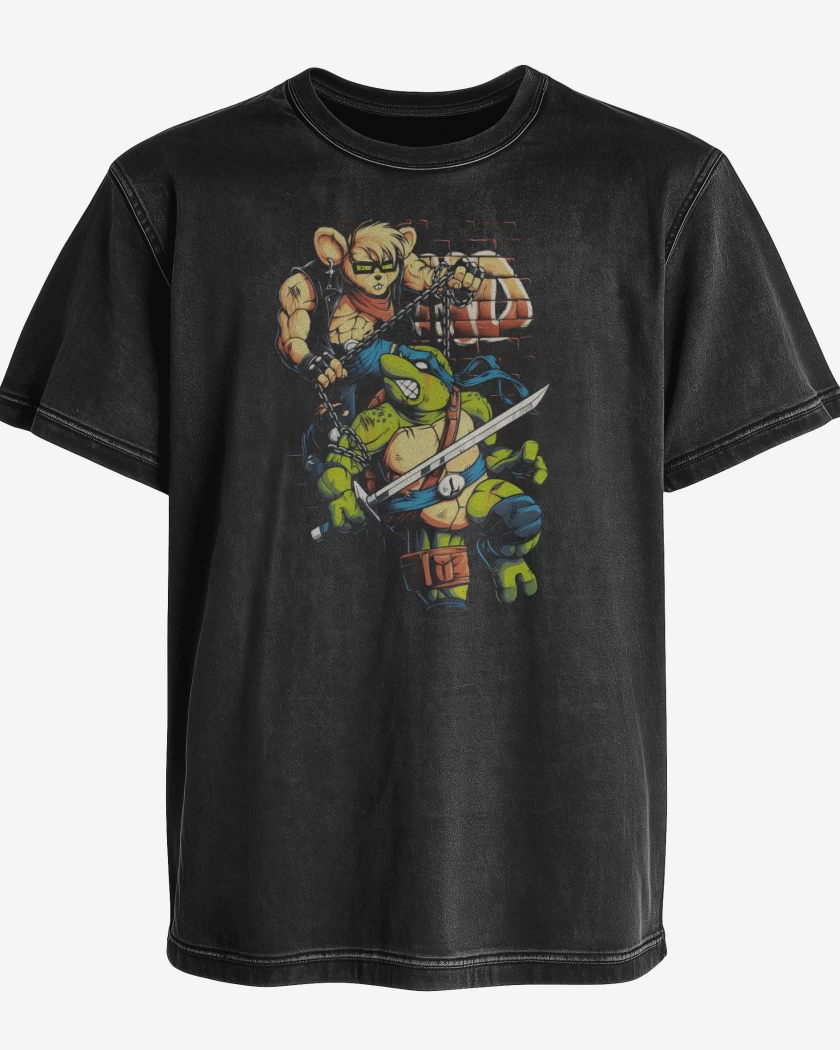 Polera desgastada Motorratones vs Tortugas Ninjas