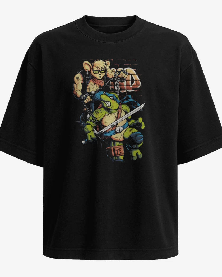 Polera Oversize Motorratones vs Tortugas Ninjas