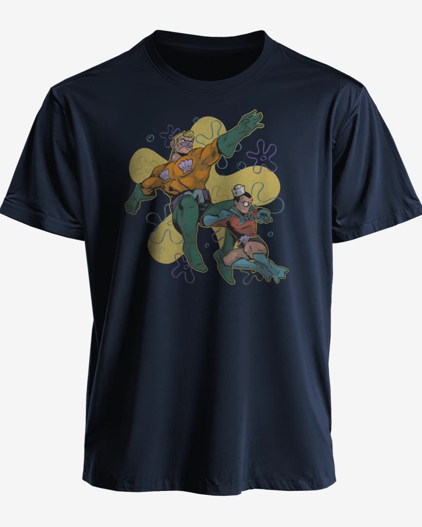 Polera Sirenoman y Chico Percebe
