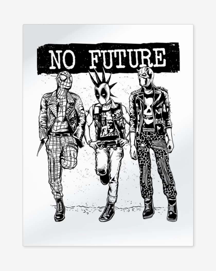 Print metalico Blanco de No FUTURE