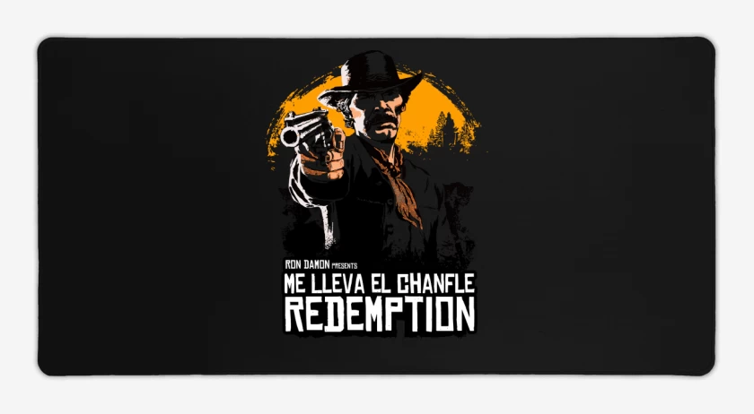 Mouse pad Gamer Negro de Red Chanfle Redemption