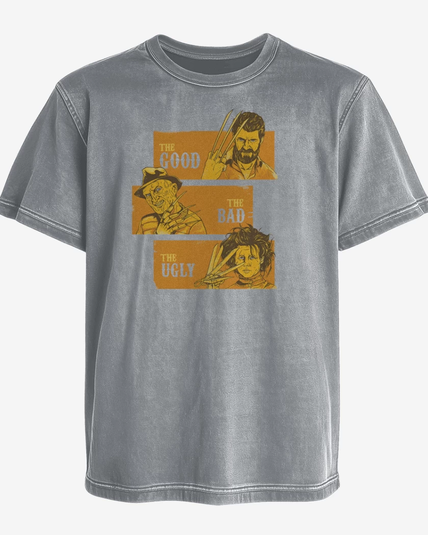 Polera desgastada El Bueno, El Malo & El Feo