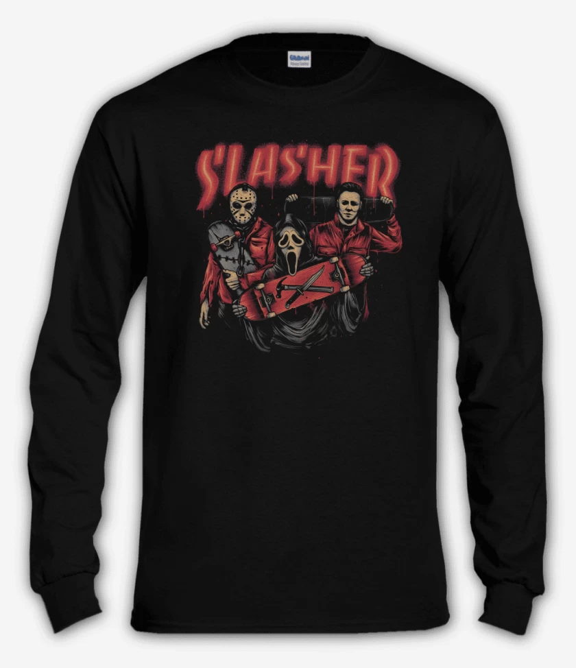 Polera manga larga Negro de Slashers