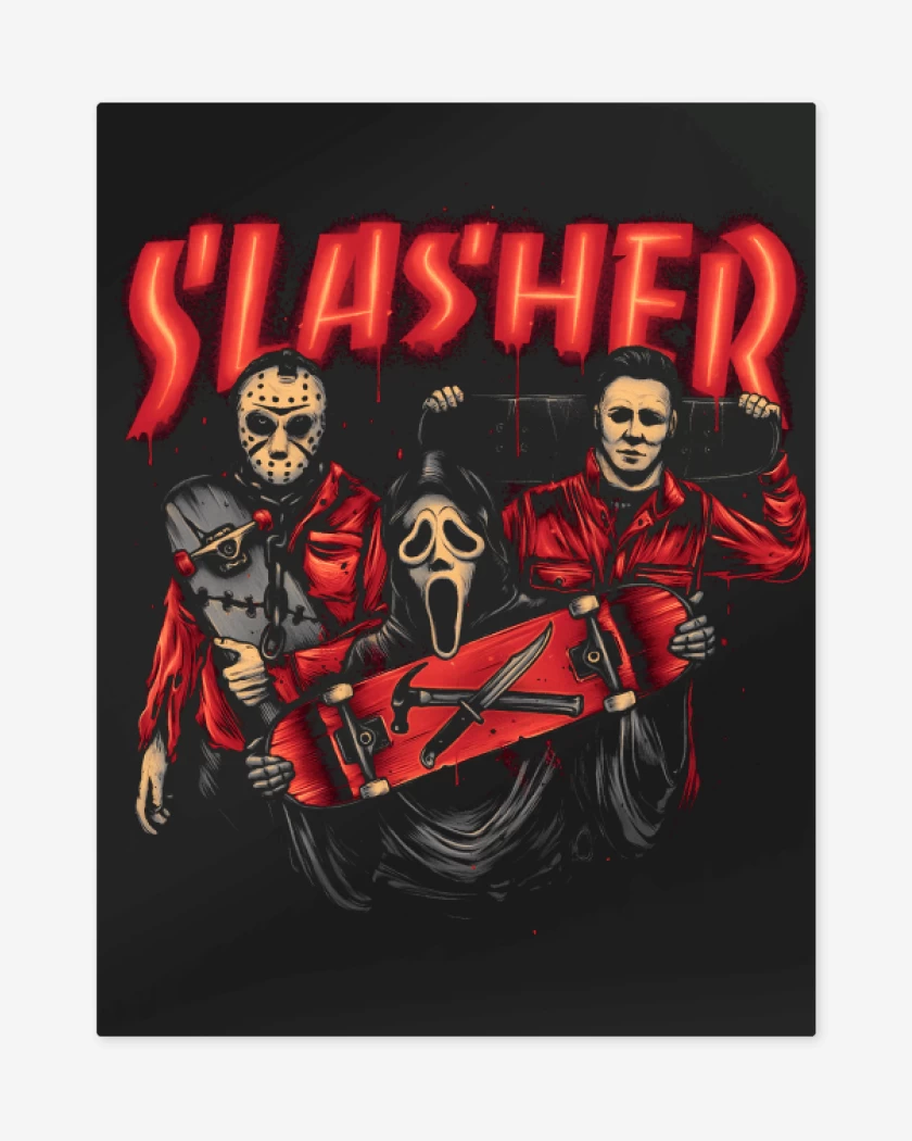 Print metalico Negro de Slashers