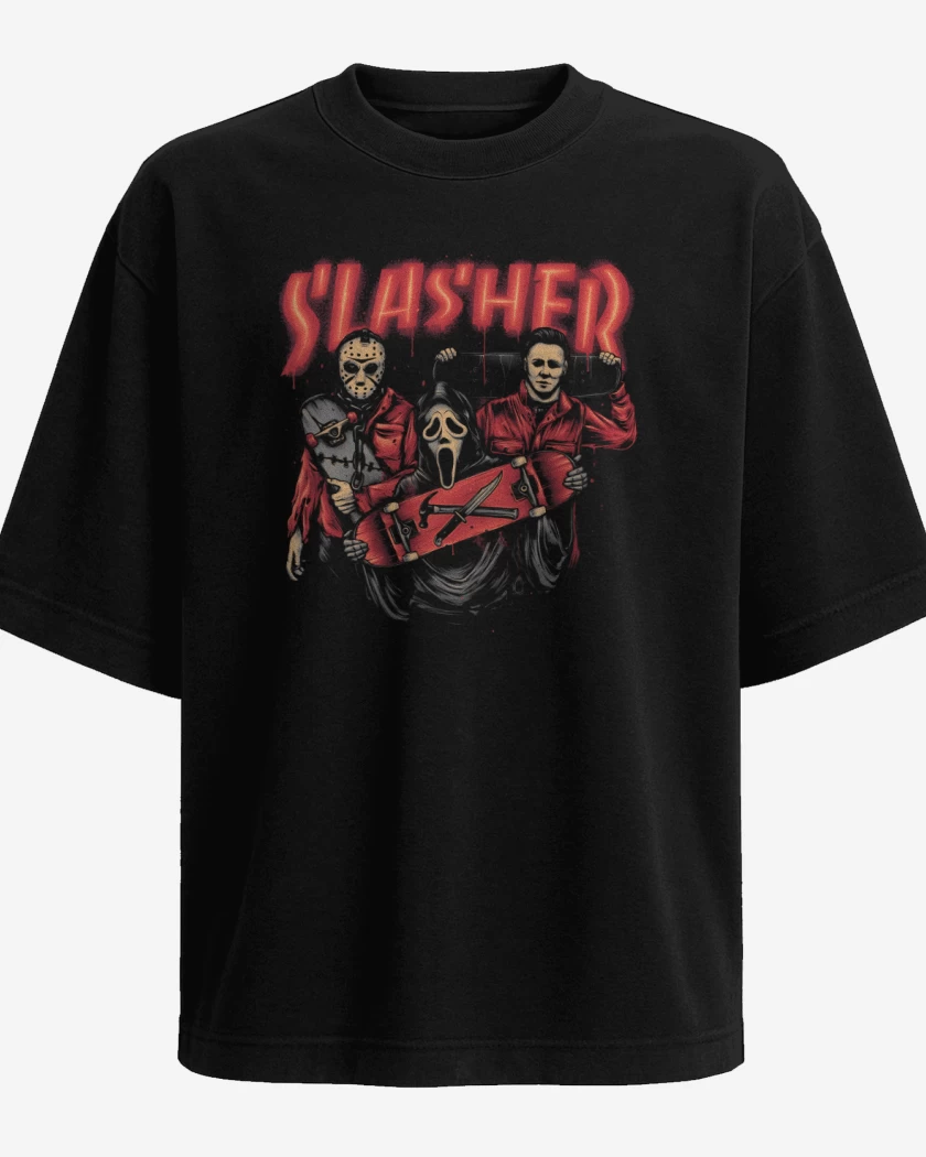 Polera Oversize Negro de Slashers