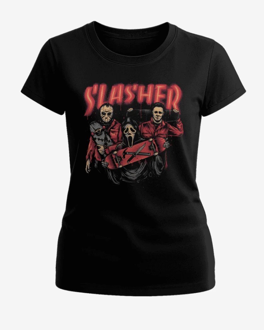 Polera de Mujer Negro de Slashers