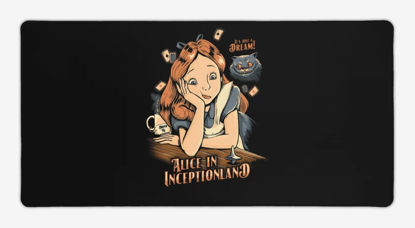 Mouse pad Gamer Negro de Alice in Inceptionland