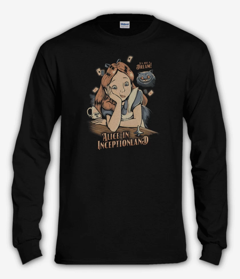 Polera manga larga Negro de Alice in Inceptionland