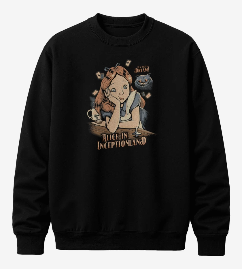 Poleron polo Negro de Alice in Inceptionland