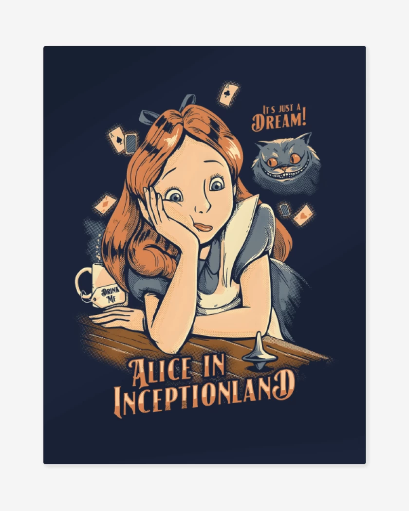 Print metalico Azul Marino de Alice in Inceptionland