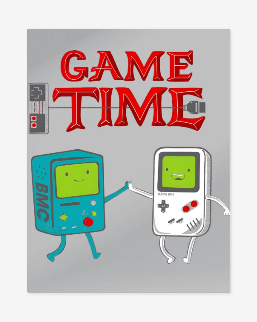 Print metalico Gris Melange de Game Time