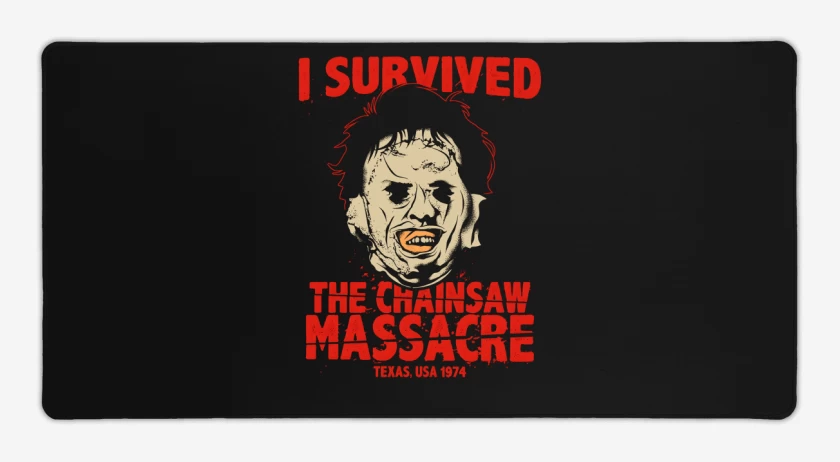 Mouse pad Gamer I Survived The CHAINSAW MASSACRE!