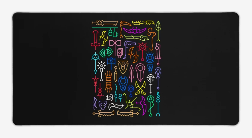 Mouse pad Gamer Negro de Artefactos