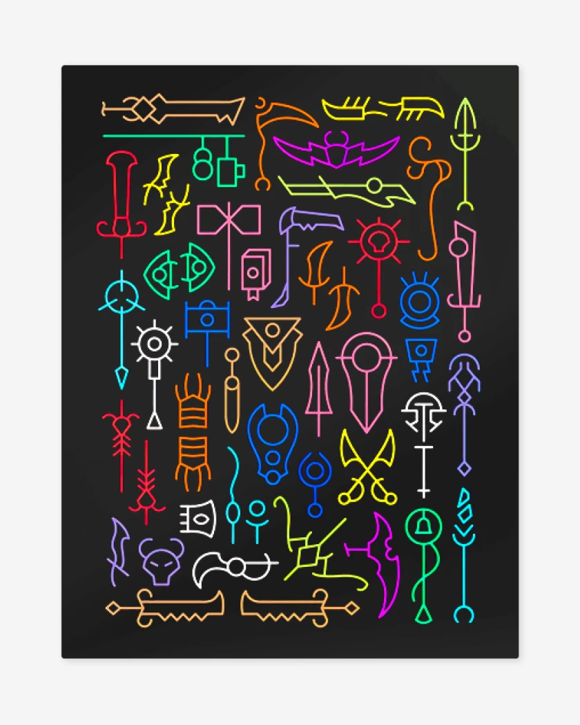 Print metalico Negro de Artefactos