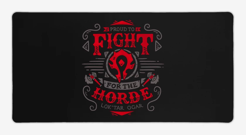 Mouse pad Gamer Negro de Fight for the horde