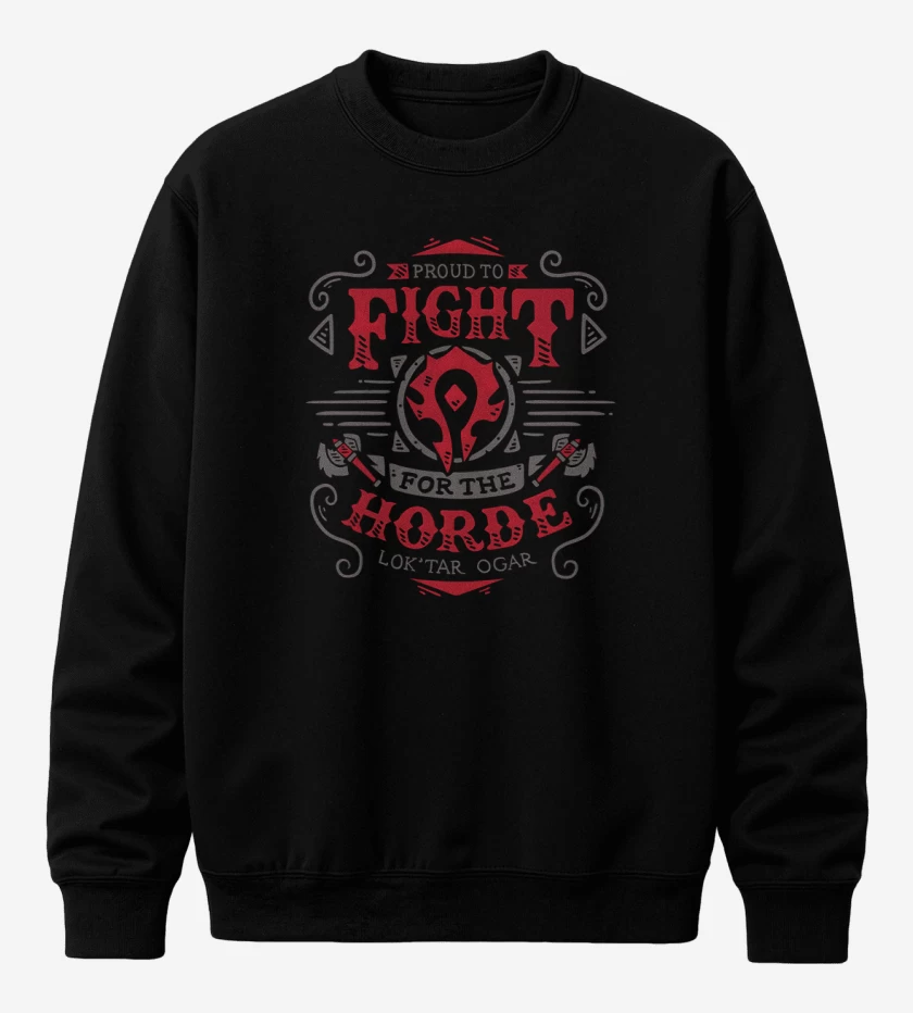 Poleron polo Negro de Fight for the horde