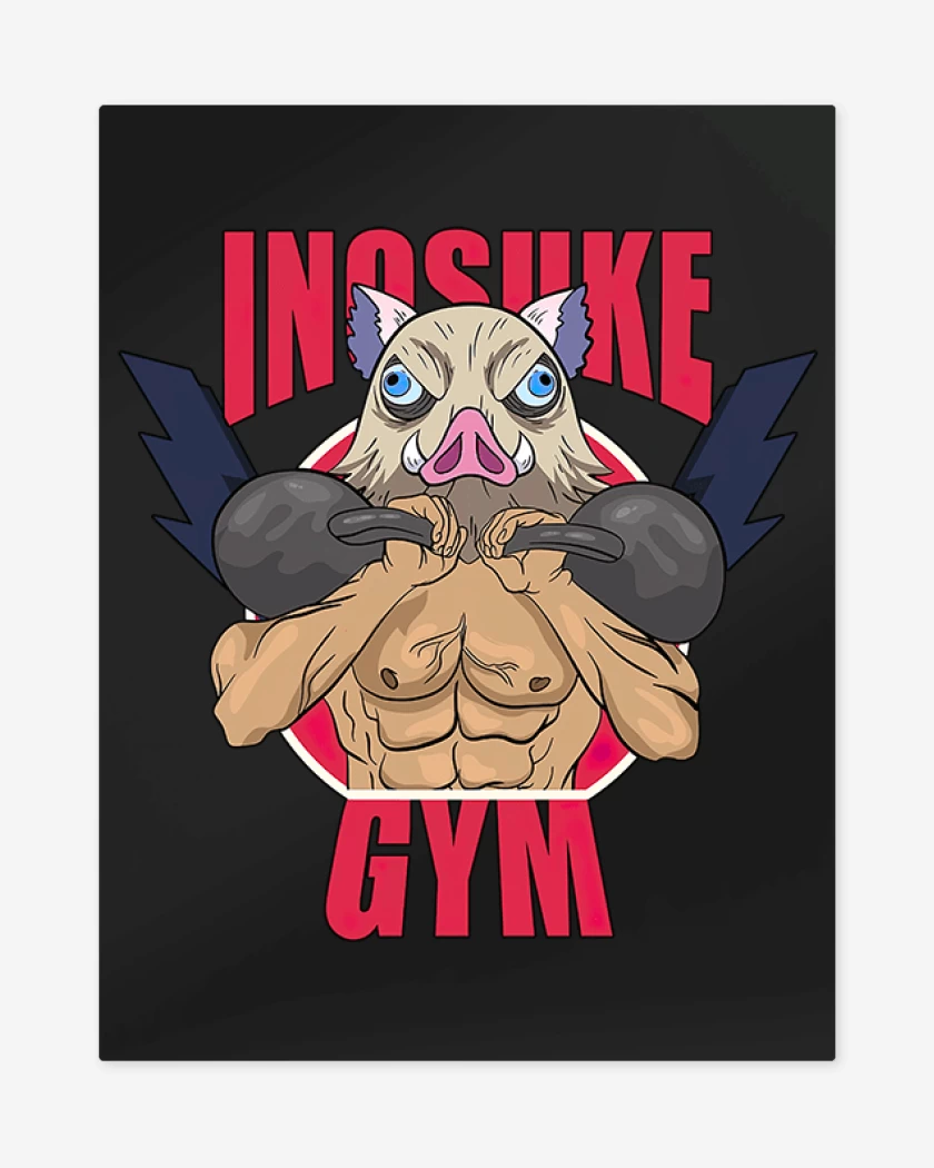Print metalico Negro de Inosuke gym