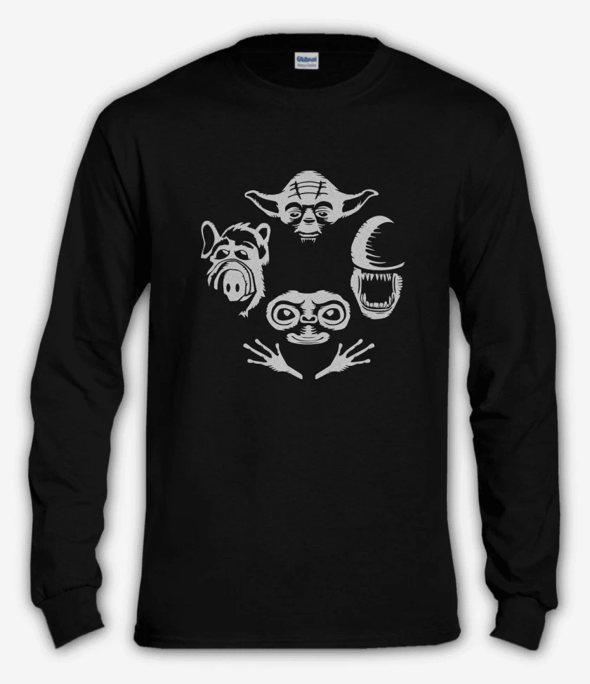 Polera manga larga Negro de Aliens Rhapsody