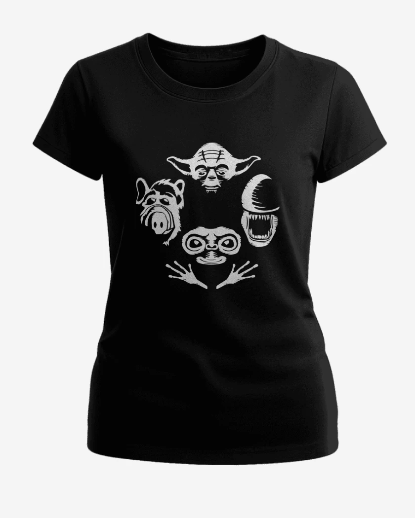 Polera de Mujer Negro de Aliens Rhapsody