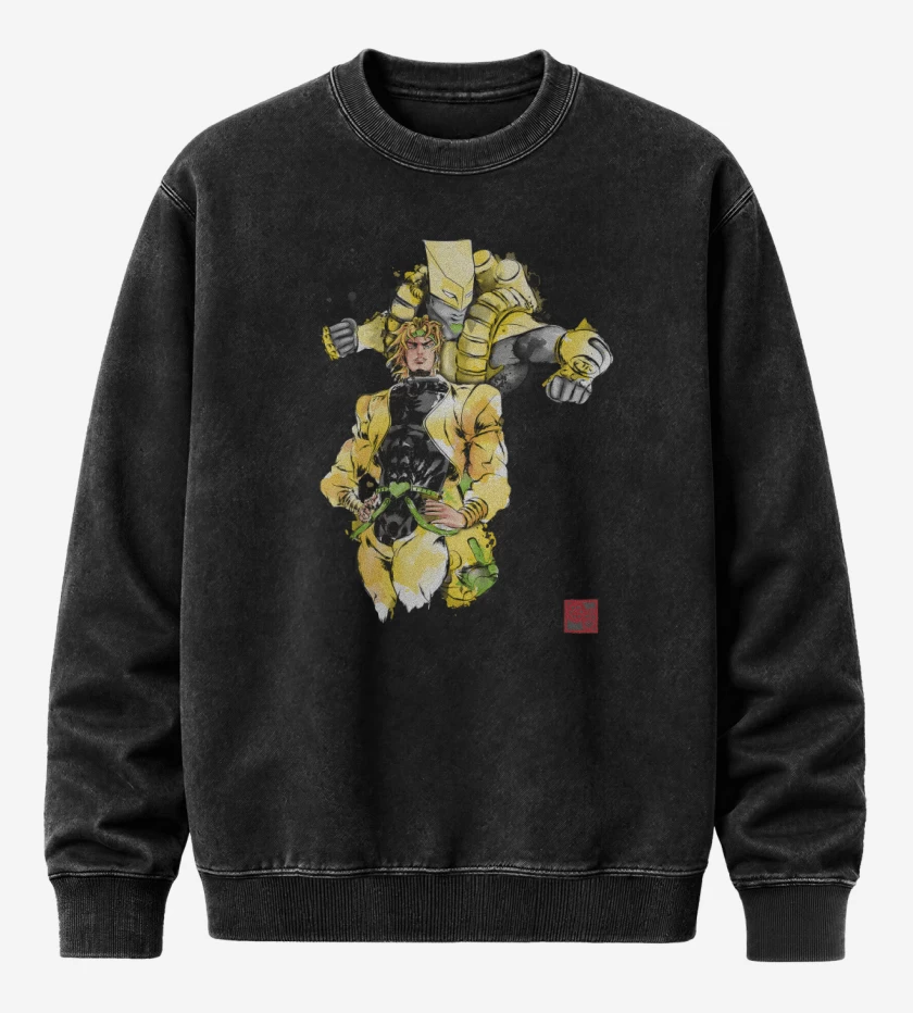 Poleron Polo Acid Wash Negro de Za Warudooo