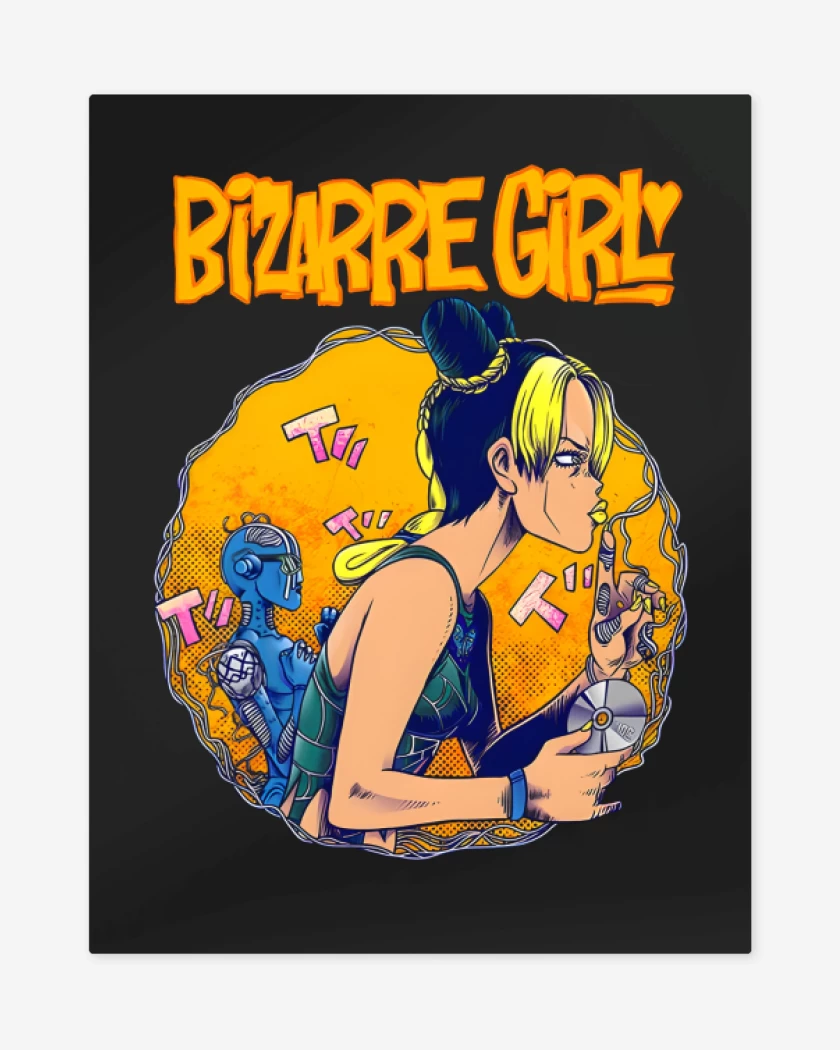 Print metalico Bizarre Girl