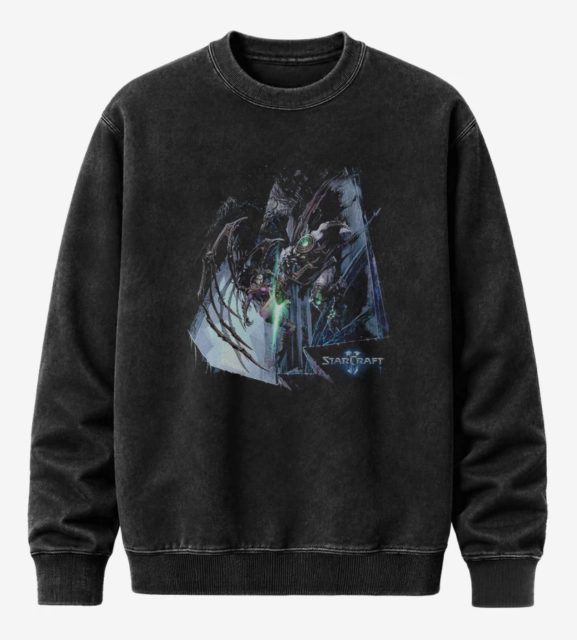 Poleron Polo Acid Wash Negro de Sc 2
