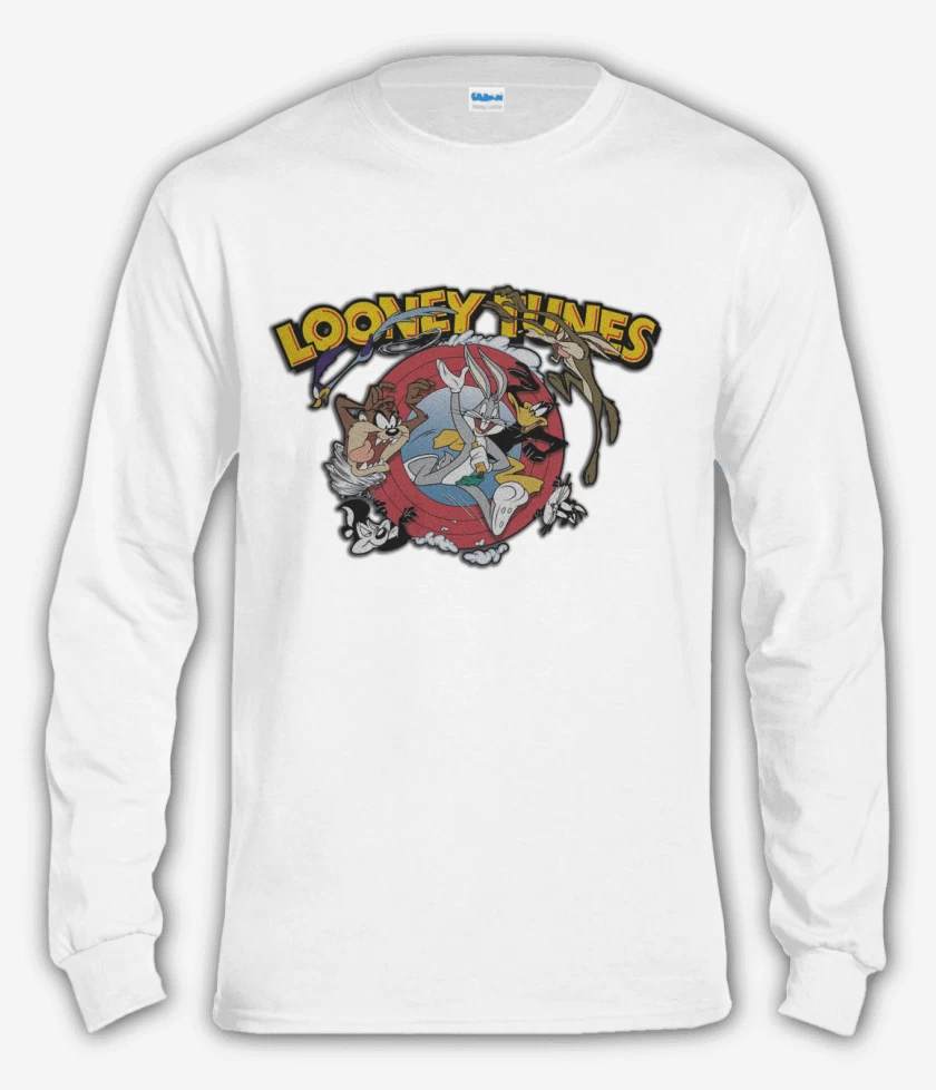 Polera manga larga Blanco de Loonet tunes