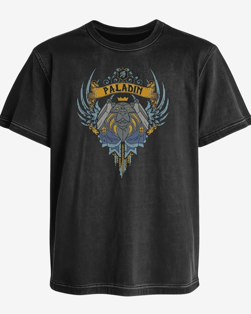 Polera desgastada Negro de Paladin