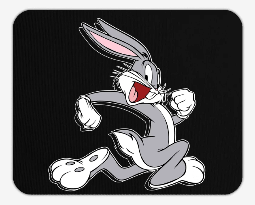Mousepad Negro de Bugs Bunny