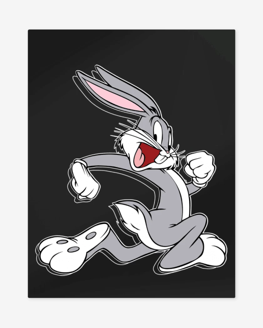 Print metalico Negro de Bugs Bunny