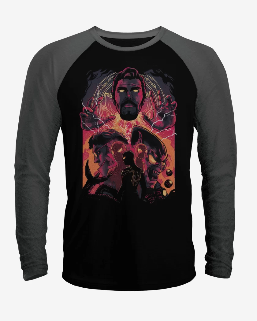 Polera Raglan Negro / Negro Heather de Multiverse