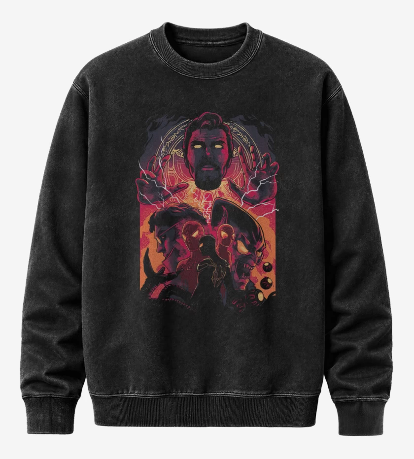 Poleron Polo Acid Wash Negro de Multiverse