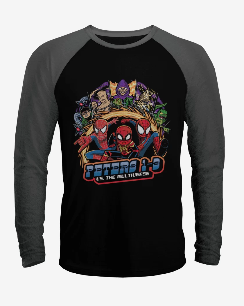 Polera Raglan Negro / Negro Heather de Peters multiverse