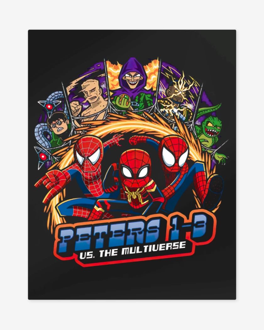 Print metalico Negro de Peters multiverse