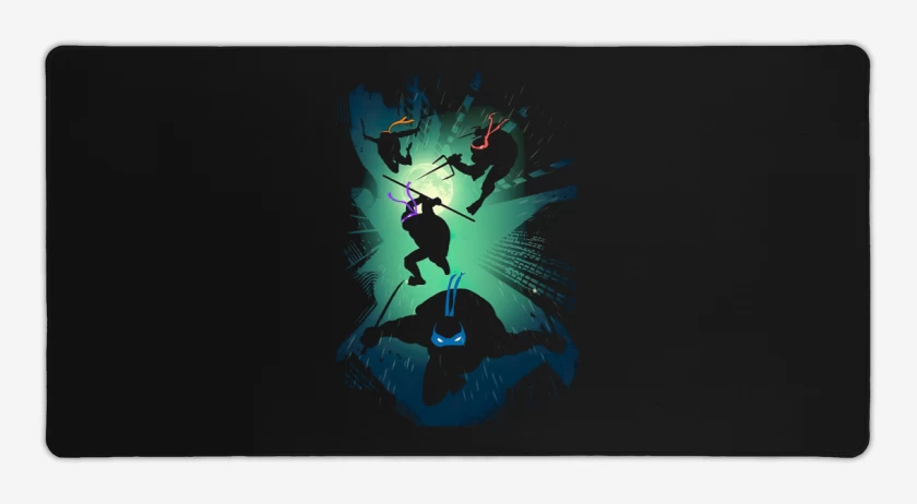 Mouse pad Gamer Negro de Las Tortugas Ninja