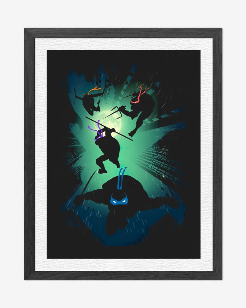 Cuadro decorativo Negro de Las Tortugas Ninja