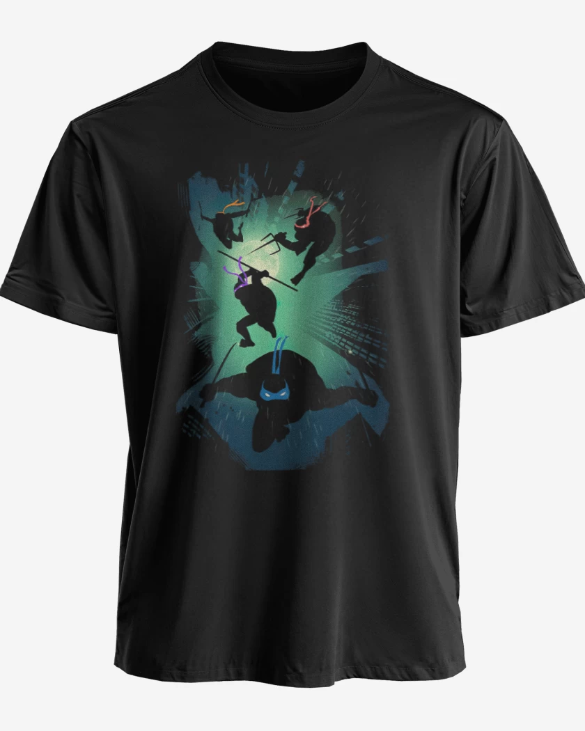 Polera premium Negro de Las Tortugas Ninja